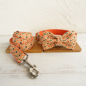 Μοναδικό σχέδιο χειροποίητο γιακά με λέιζερ χαραγμένο όνομα THE HALLOWEN σχέδιο γιακά και λουρί σκύλου