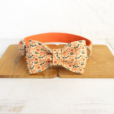 Μοναδικό σχέδιο χειροποίητο γιακά με λέιζερ χαραγμένο όνομα THE HALLOWEN σχέδιο γιακά και λουρί σκύλου