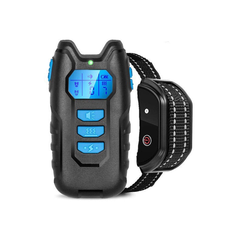 1000 méteres elektromos kutyakiképző ugatásgátló nyakörv LCD kijelzővel, újratölthető távirányítóval vibrációs hang vízálló kisállat nyakörv