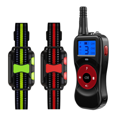 Απομακρυσμένο αδιάβροχο επαναφορτιζόμενο κολάρο για σκύλους με οθόνη LCD ηλεκτρικό κολάρο για σκύλους Ηλεκτρικό κολάρο εκπαίδευσης σκύλων για