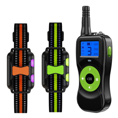Απομακρυσμένο αδιάβροχο επαναφορτιζόμενο κολάρο για σκύλους με οθόνη LCD ηλεκτρικό κολάρο για σκύλους Ηλεκτρικό κολάρο εκπαίδευσης σκύλων για