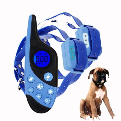 Για 2 Dog500M Electric Dog Training Dog Collar Training Pet Τηλεχειριστήριο Αδιάβροχο επαναφορτιζόμενο με οθόνη LCD για όλα τα μεγέθη Shock Vibrat