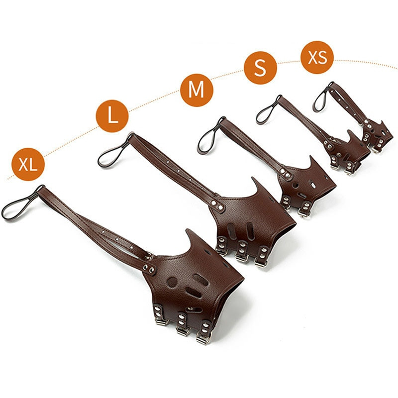 Minkštas odinis snukis šunims nuo įkandimo Saugus reguliuojamas ir kvėpuojantis augintinio mažų didelių šunų snukis auksaspalviams retriveriams