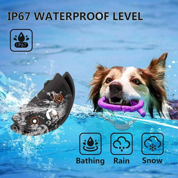 Нашийник за обучение на кучета No Shock с дистанционен вибрационен нашийник за кучета за 1/2 кучета, водоустойчив, акумулаторен и дистанционен обхват до 1600 фута