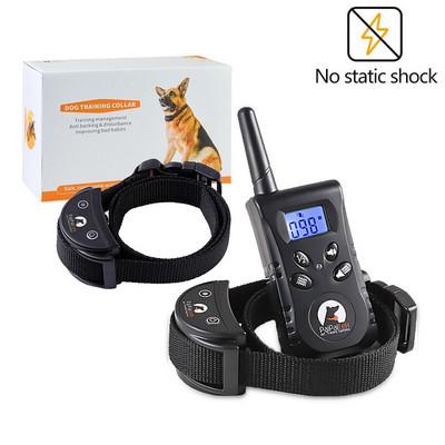 Zgarda de dresaj pentru câini fără șoc, cu telecomandă, pentru 1/2 câini, impermeabilă, reîncărcabilă și distanță de până la 1600 de metri.