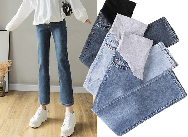 Blugi de maternitate model drept cu talie inalta in mai multe culori