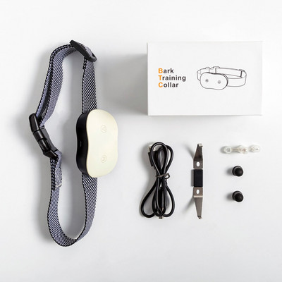 Κολάρο γαβγίσματος σκύλου Έξυπνο κολάρο κατά του φλοιού σκύλου Ρυθμιζόμενο κολάρο διακοπής γαβγίσματος σκύλου Συσκευή ελέγχου ηλεκτρικού σοκ Δόνησης Ηχητικό σήμα