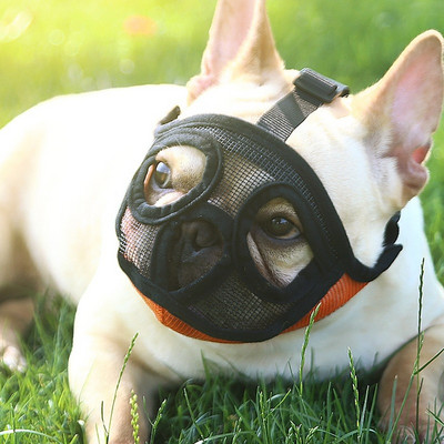 Boturi pentru câini pentru animale de companie Boturi reglabile pentru buldog francez Mască pentru gură pentru câini Boturi respirabilă pentru provizii anti-oprire lătrat pentru a preveni mușcătura