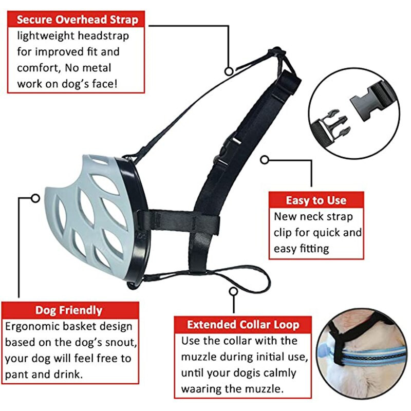 Ρύγχος σκύλου αναπνεύσιμο καλάθι ρύγχους για μικρούς μεσαίους μεγάλους σκύλους Μάσκα σκύλου για κατά του γαβγίσματος μάσημα προϊόντων εκπαίδευσης κατοικίδιων