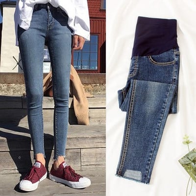 Γυναικεία casual τζιν πολλαπλών σχεδίων Ψηλόμεση μητρότητας