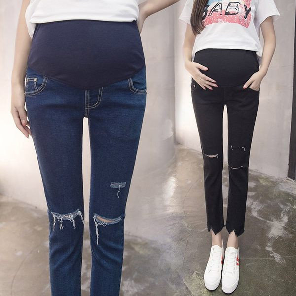 Γυναικεία casual τζιν πολλαπλών σχεδίων Ψηλόμεση μητρότητας