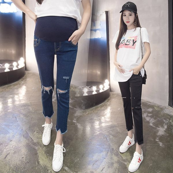 Γυναικεία casual τζιν πολλαπλών σχεδίων Ψηλόμεση μητρότητας