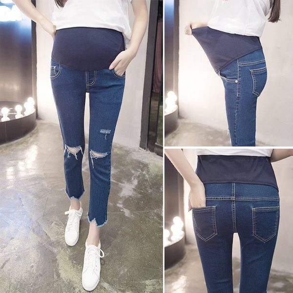 Γυναικεία casual τζιν πολλαπλών σχεδίων Ψηλόμεση μητρότητας
