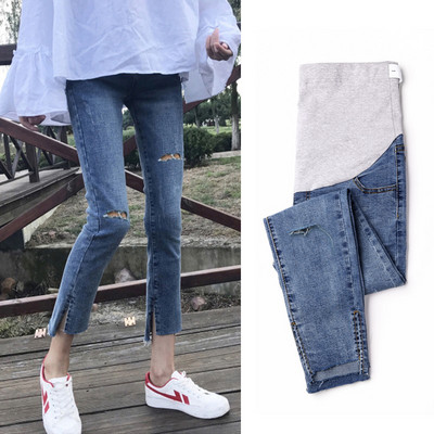 Blugi de maternitate eleganti cu talie inalta si buzunare mai multe modele