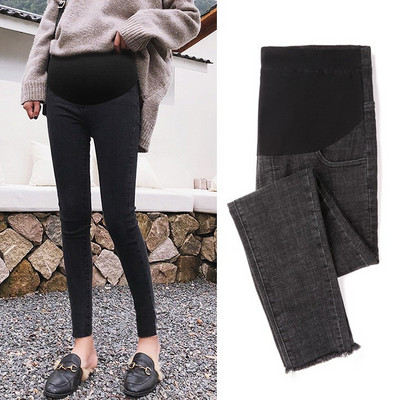 Blugi de maternitate eleganti cu talie inalta si buzunare mai multe modele