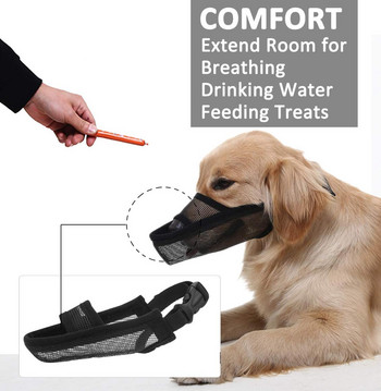 Ρύγχος από νάιλον για σκύλους μικρού μεγέθους, μεσαίου μεγέθους, αερόπλέγμα, αναπνεύσιμο και πόσιμο ρύγχος κατοικίδιων για αντι-δαγκωτικό γλείψιμο κατά του γαβγίσματος