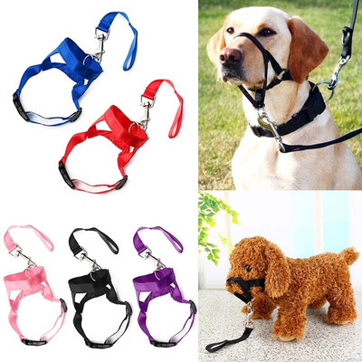 Pets Gentle Leader No Pain No Pull Control Training Leash Регулируем колан Nose Reign Найлонова яка за глава Обучение на кучета Halte