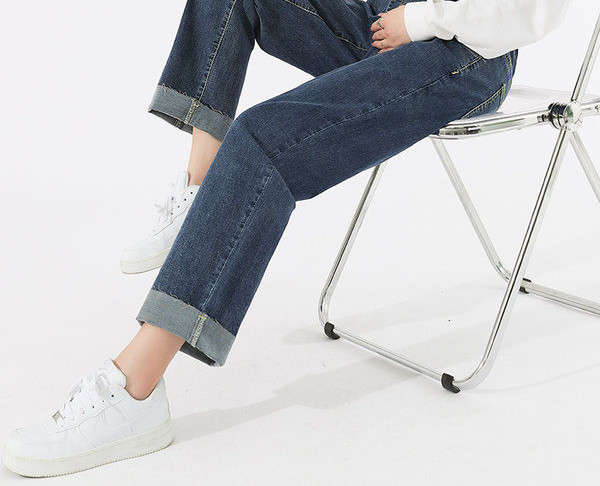 Casual ψηλόμεσο τζιν για γυναίκες