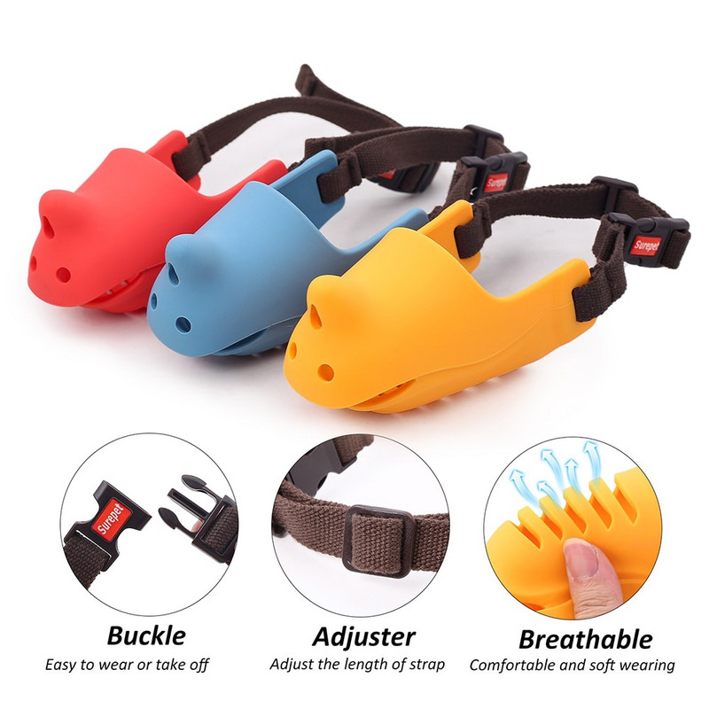 Ρύγχος σκύλου ασφαλείας Μάσκα σιλικόνης με ρύγχος πάπιας για σκύλους Anti Bite Stop Barking Μικρό Μεγάλο Στόμα Σκύλου Ρύγχος Αξεσουάρ για κατοικίδια