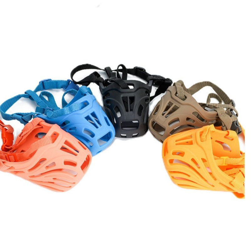 Reguleeritav koera koon Pehme silikoonist hingav võrk Tugev korv Väike ja suur koera suu koonud Lemmikloomade treenimise tarvikud