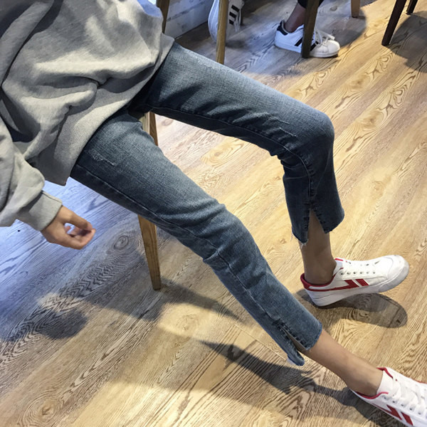 Γυναικείο Clean τζιν εγκυμοσύνης με σκίσιμο