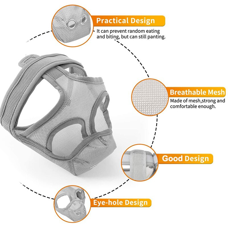Benepaw lühikese koonuga koera koon, reguleeritav hingav võrgust keelega väljas disain Bulldogi suu kattemask haukumiseks hammustamiseks närimiseks