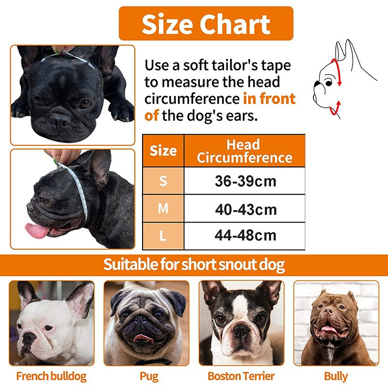 Benepaw lühikese koonuga koera koon, reguleeritav hingav võrgust keelega väljas disain Bulldogi suu kattemask haukumiseks hammustamiseks närimiseks