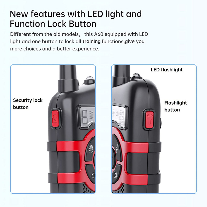 Περιλαίμιο εκπαίδευσης σκύλων εξ αποστάσεως Ηλεκτρονικά κολάρα αδιάβροχης επαναφορτιζόμενης μπαταρίας έως 1000 πόδια Εύρος ελέγχου