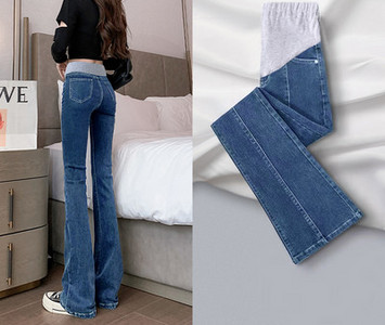 Μοντέρνο ψηλόμεσο τζιν εγκυμοσύνης Charleston για γυναίκες