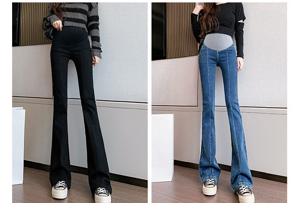 Μοντέρνο ψηλόμεσο τζιν εγκυμοσύνης Charleston για γυναίκες