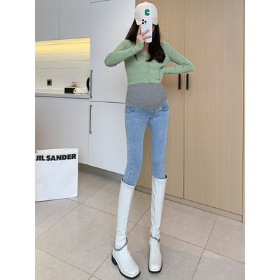 Γυναικείο τζιν με ψηλόμεσο - εφαρμοστό μοντέλο για εγκύους