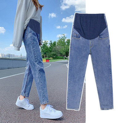 Dámske tehotenské džínsy s vysokým pásom