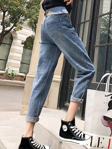 Dámske tehotenské džínsy s vysokým pásom