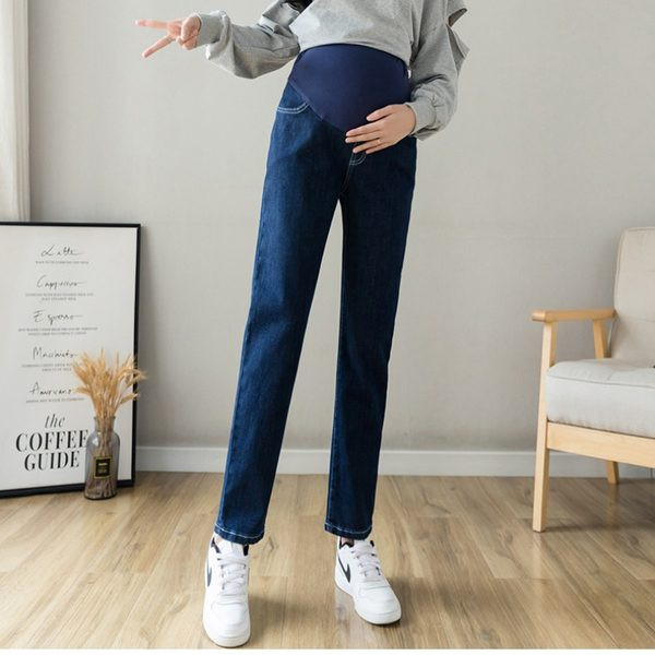 Casual γυναικείο τζιν παντελόνι εγκυμοσύνης
