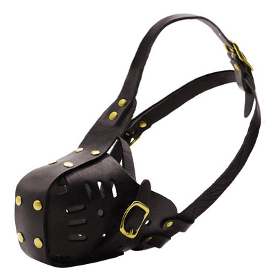 Bot de antrenament pentru câini din piele naturală, bot pentru animale de companie, pentru PitBull Terrier mediu mare