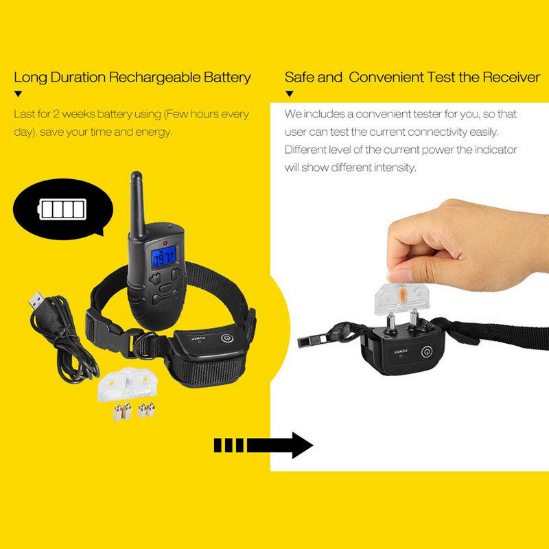 Kaugjuhtimispuldiga koera treeningkaelarihm laetav koera elektriline kaelarihm haukumisvastane veekindel kaugjuhtimispult koerakaelarihm lemmikloomatreener