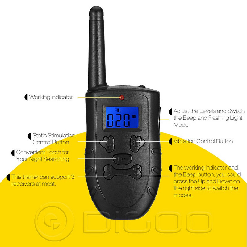 Kaugjuhtimispuldiga koera treeningkaelarihm laetav koera elektriline kaelarihm haukumisvastane veekindel kaugjuhtimispult koerakaelarihm lemmikloomatreener