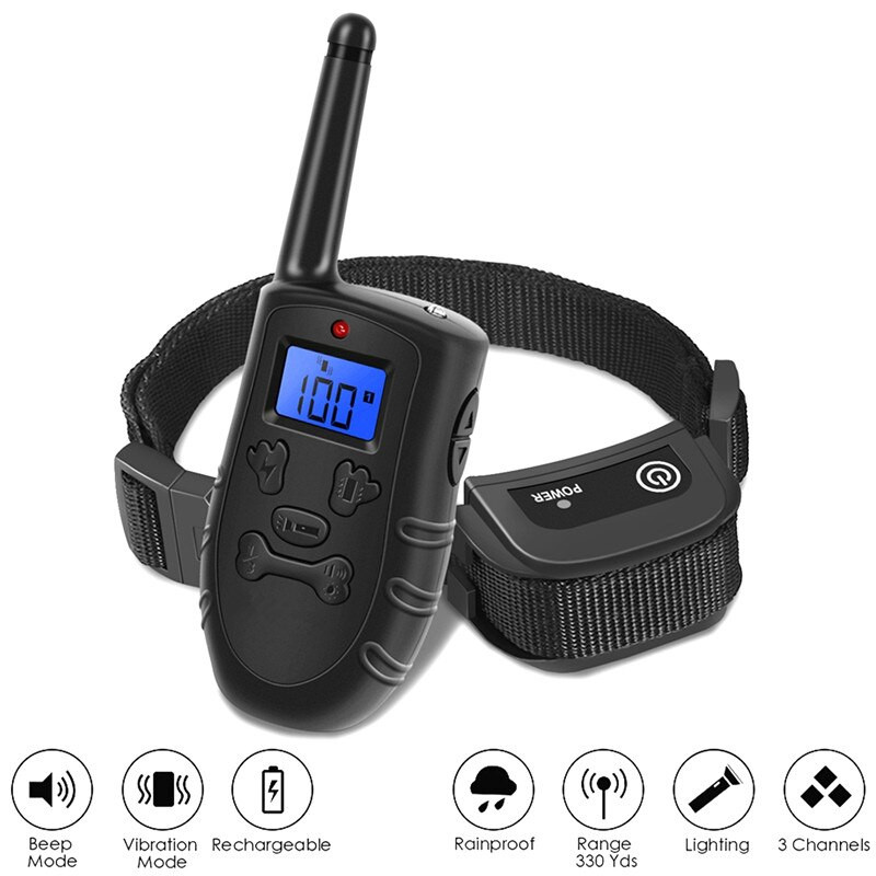 Kaugjuhtimispuldiga koera treeningkaelarihm laetav koera elektriline kaelarihm haukumisvastane veekindel kaugjuhtimispult koerakaelarihm lemmikloomatreener