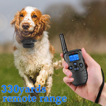 Водоустойчив и акумулаторен нашийник за дистанционно обучение на домашни кучета с LCD дисплей b200g20