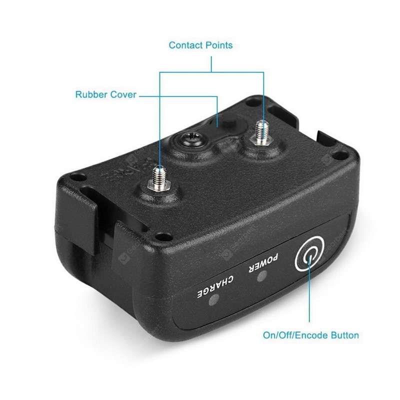 Atsparus vandeniui ir įkraunamas nuotolinis naminių šunų dresavimo antkaklis su LCD ekranu b200g20