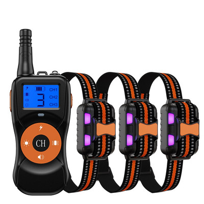 Electric Dog Training Collar 800M Remote Pet Control Waterproof Rechargeable LCD Display 2500 Ft Pet Bark Stopper Beep Vibration