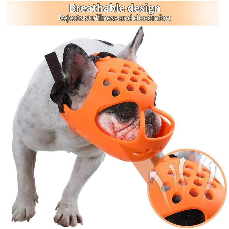 Rövid orrú kutyapofa, puha szilikon lapos arcú szájkosár francia bulldog shih tzu és mopsz számára a harapás rágáshoz, nyaláshoz és vőlegényhez