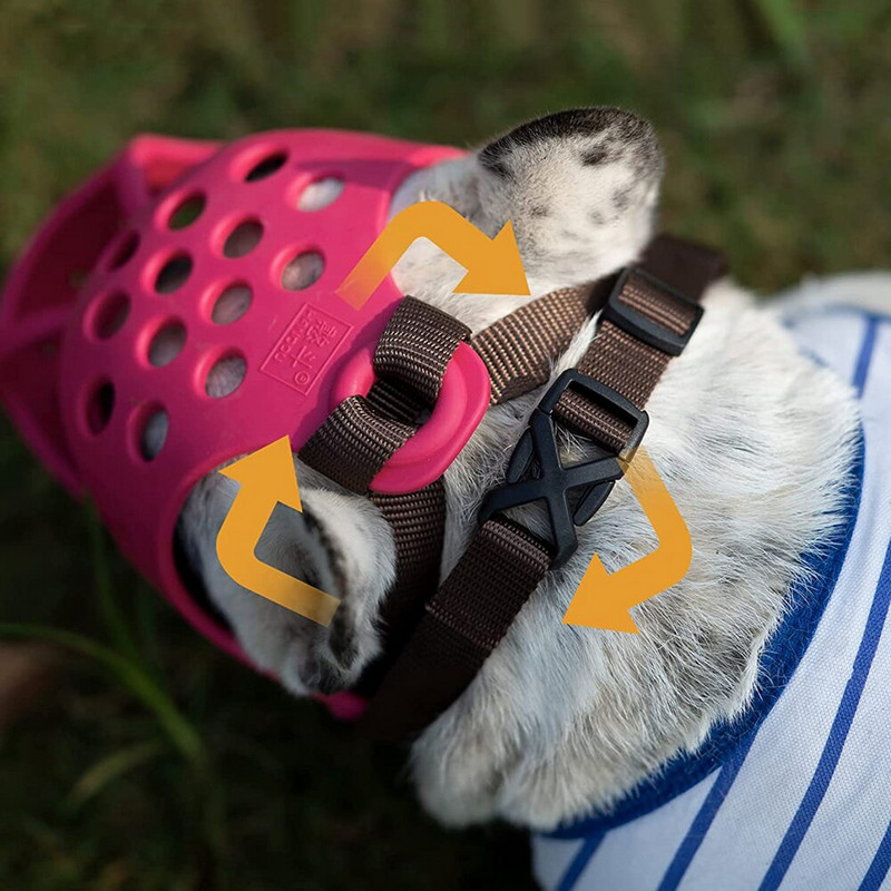 Rövid orrú kutyapofa, puha szilikon lapos arcú szájkosár francia bulldog shih tzu és mopsz számára a harapás rágáshoz, nyaláshoz és vőlegényhez