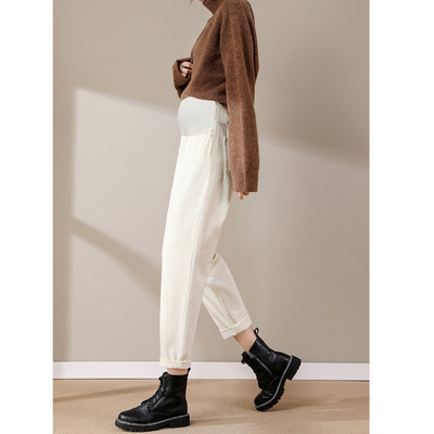 Sügistalvised naiste kõrge vöökohaga rasedapüksid