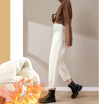 Sügistalvised naiste kõrge vöökohaga rasedapüksid