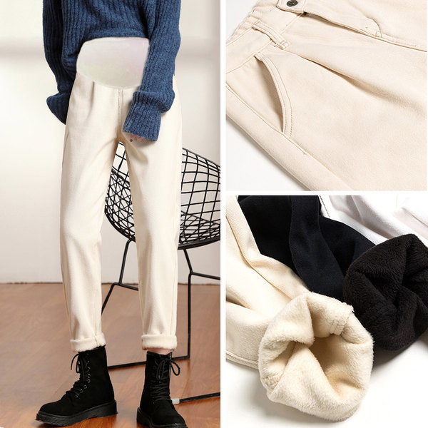 Sügistalvised naiste kõrge vöökohaga rasedapüksid