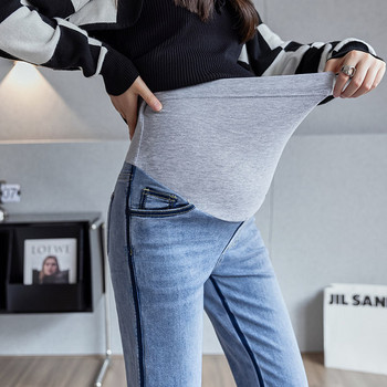 Дамски дънки за бременни жени с кант