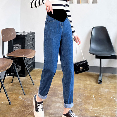 Γυναικεία casual ψηλόμεσο τζιν για έγκυες γυναίκες