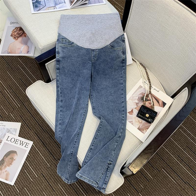 Uue mudeli naiste kõrge vöökohaga rasedate teksad