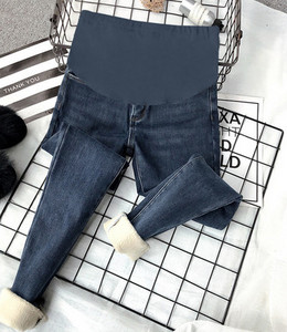 Χειμερινό γυναικείο τζιν για εγκύους σε δύο χρώματα